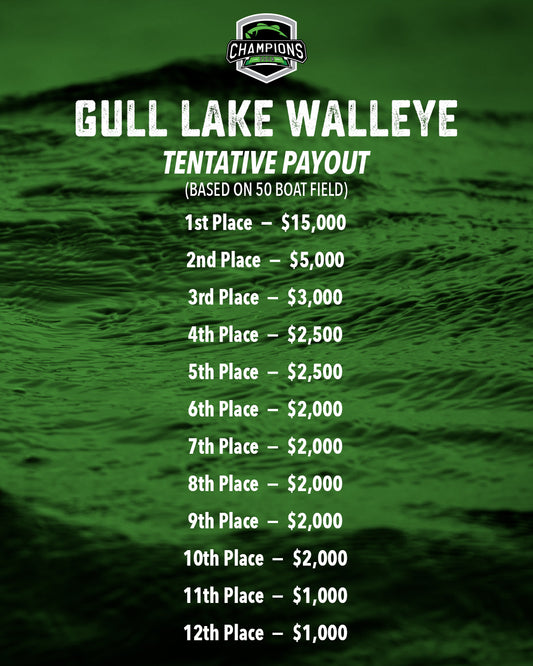 AVAILABLE NOW - 2026 Champions Tour Gull Lake 9/22 - Walleye