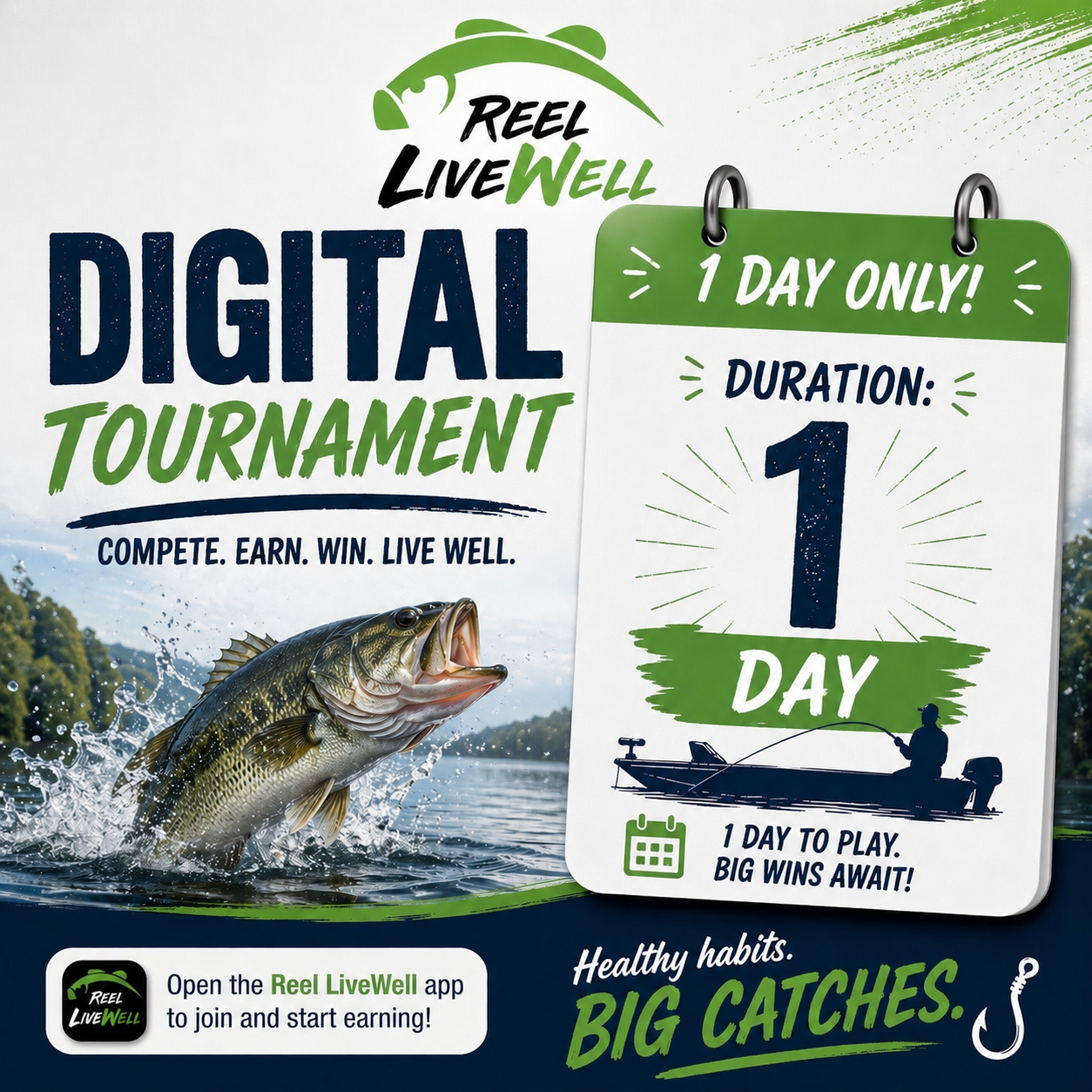 Reel LiveWell Digital Derby EVENT 5 - Most Bass Caught