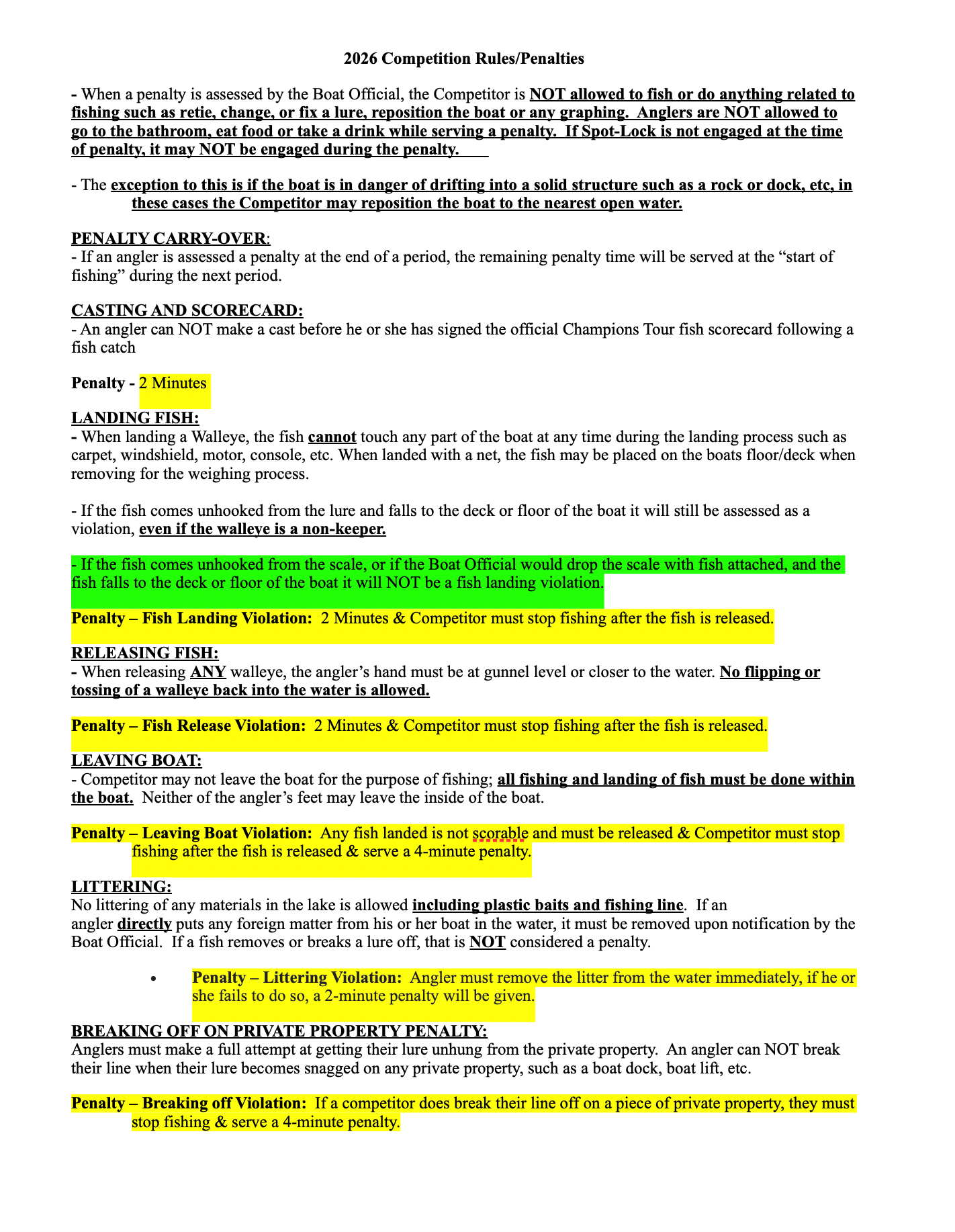 AVAILABLE 3/16 - 2026 Champions Tour Mille Lacs - Walleye