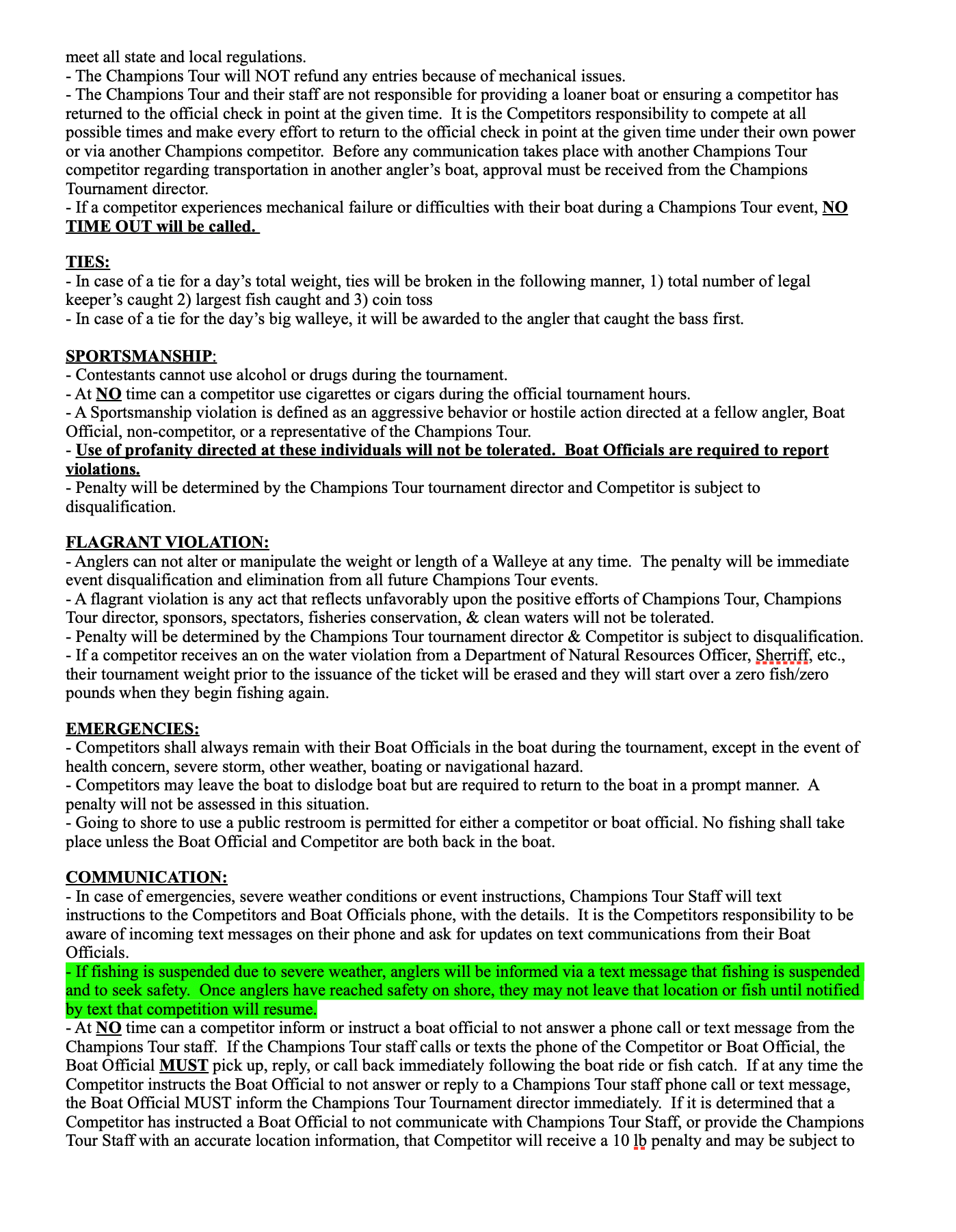 AVAILABLE 3/16 - 2026 Champions Tour Mille Lacs - Walleye
