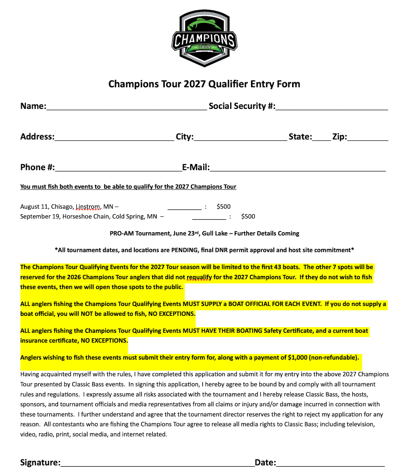 2026 Qualifier Events Registration