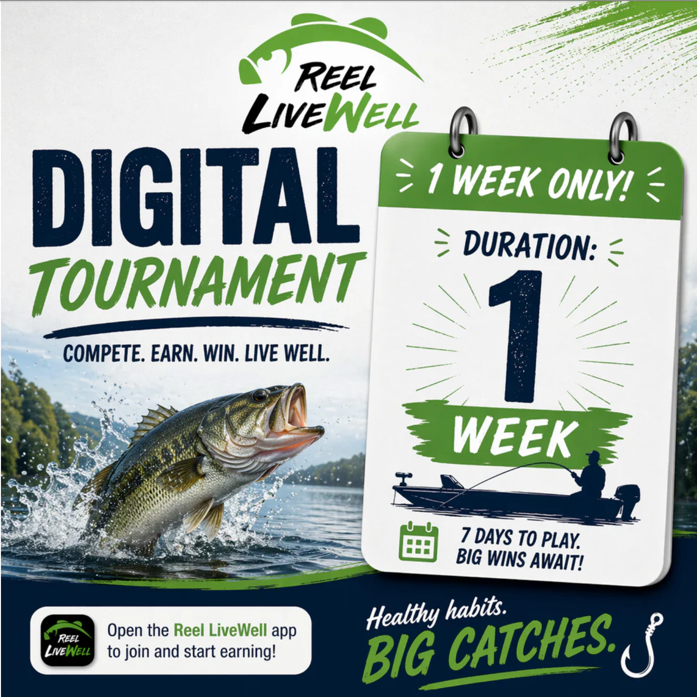 Reel LiveWell Digital Derby EVENT 7 - Most Bass